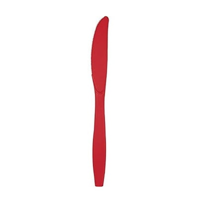 Set 16 Cutite de Unica Folosinta, Klevo, din Plastic, 15 cm, Rosu