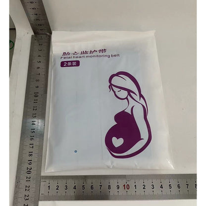 Set 2 Centuri de Monitorizare a Ritmului Cardiac Fetal, Klevo, Material Moale si Elastic, 6 x 130 cm, Albastru