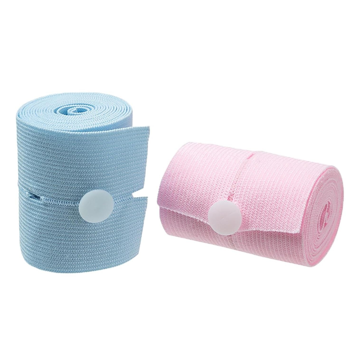 Set 2 Centuri de Monitorizare a Ritmului Cardiac Fetal, Klevo, Material Moale si Elastic, 6 x 130 cm, Albastru/Roz