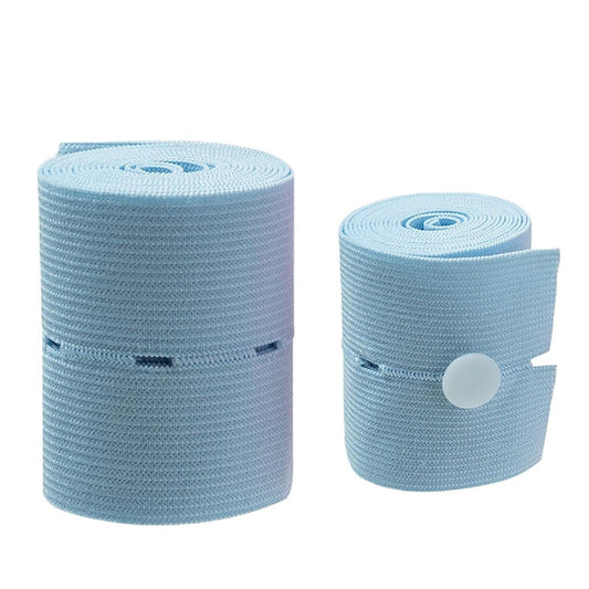 Set 2 Centuri de Monitorizare a Ritmului Cardiac Fetal, Klevo, Material Moale si Elastic, 6 x 130 cm, Albastru