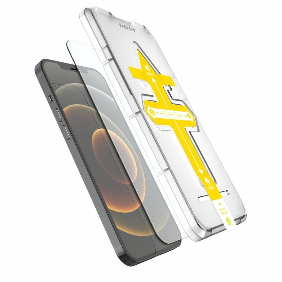 Set 2 folii sticla securizata cu sistem de montare usor si rapid Klevo compatibila cu Apple iPhone 13 / 13 Pro Transparent