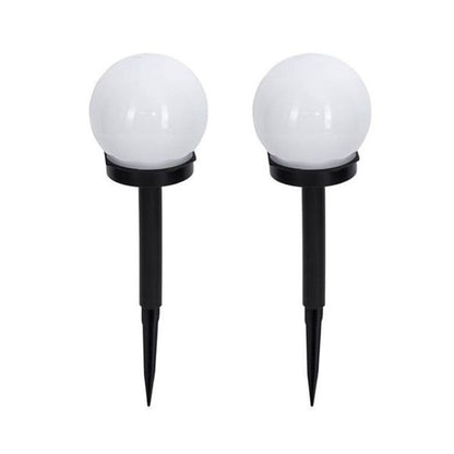 Set 2 Lampi Solare LED, Klevo, Forma Sferica, Tip Glob, Diametru 10 cm, Alb Rece