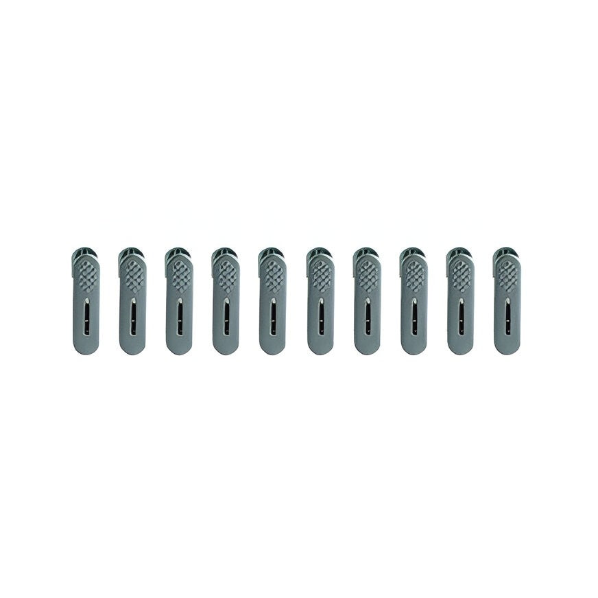 Set 10 de Cleme pentru Haine, Klevo, de Prindere pentru Pantaloni, Atasabile la Umerase, 1.6x2.3x6.35 cm, Verde