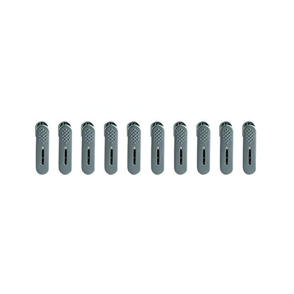 Set 10 de Cleme pentru Haine, Klevo, de Prindere pentru Pantaloni, Atasabile la Umerase, 1.6x2.3x6.35 cm, Verde
