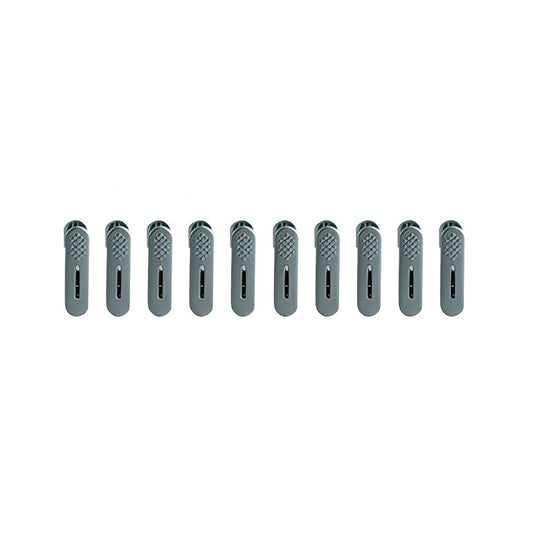 Set 10 de Cleme pentru Haine, Klevo, de Prindere pentru Pantaloni, Atasabile la Umerase, 1.6x2.3x6.35 cm, Verde