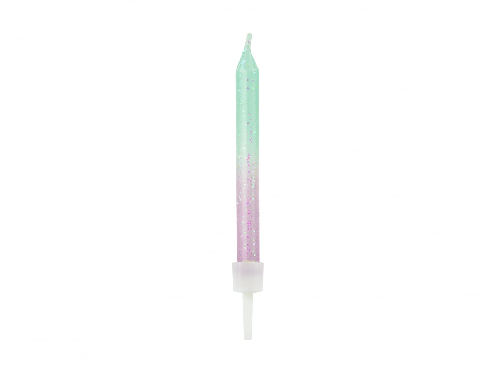 Set 20 Lumânări tort ombre albastru-mov, 6cm