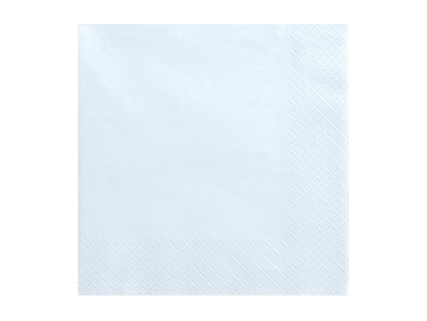Set 20 servetele albastre deschis, 3 straturi, 33x33cm