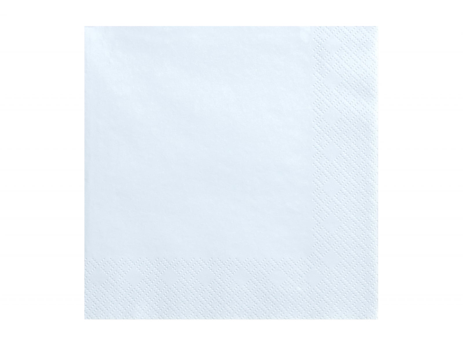 Set 20 servetele albastre deschis, 3 straturi, 33x33cm
