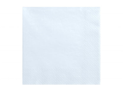 Set 20 servetele albastre deschis, 3 straturi, 33x33cm
