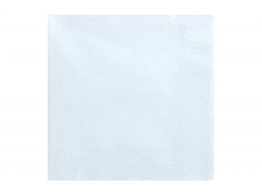 Set 20 servetele albastre deschis, 3 straturi, 33x33cm