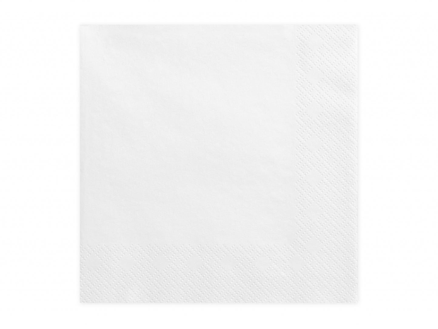 Set 20 servetele albe, 3 straturi, 33x33cm
