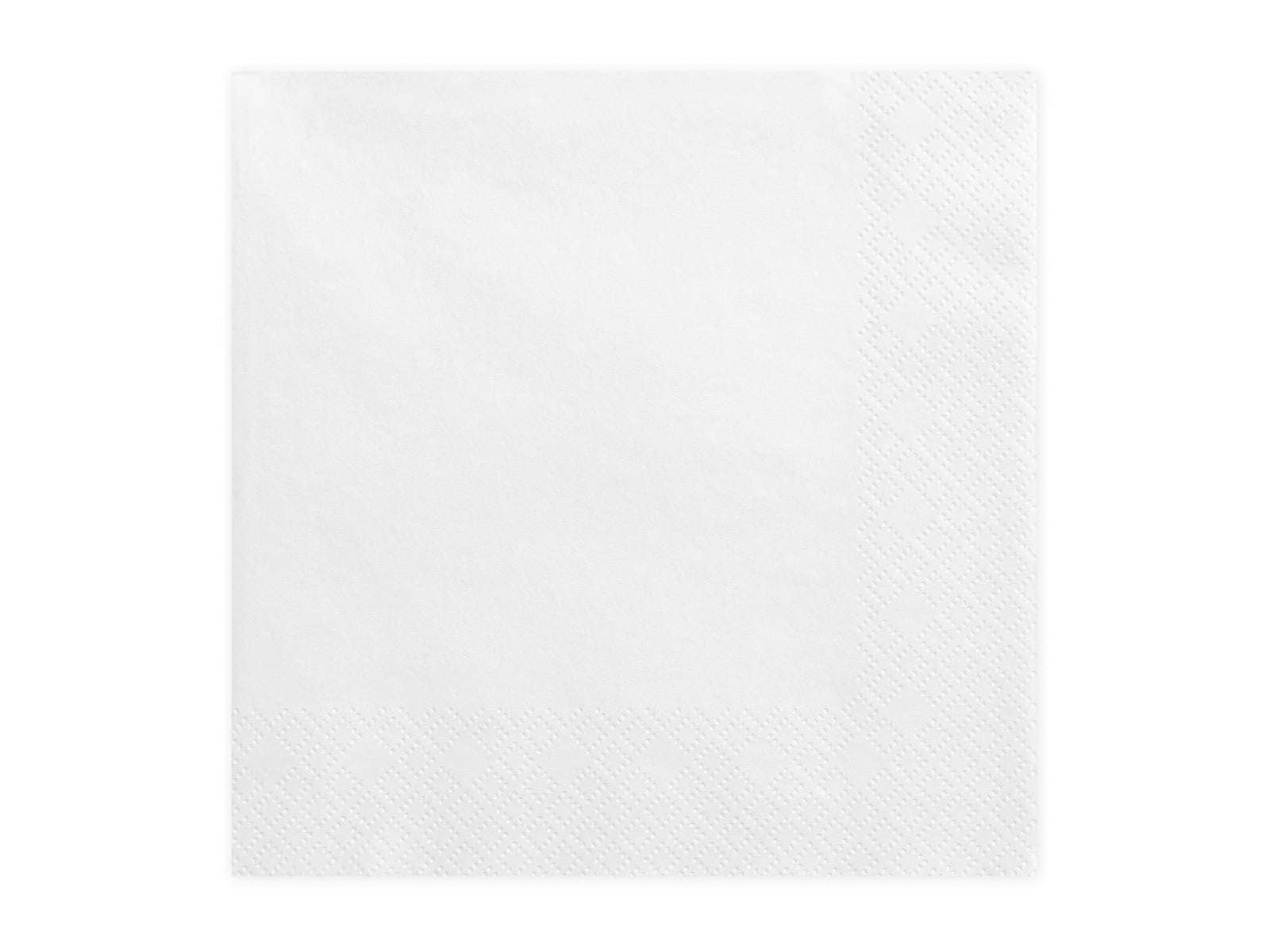 Set 20 servetele albe, 3 straturi, 33x33cm