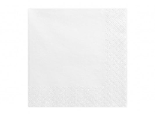 Set 20 servetele albe, 3 straturi, 33x33cm