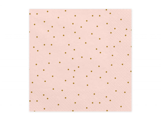 Set 20 servetele cu buline, 33x33cm
