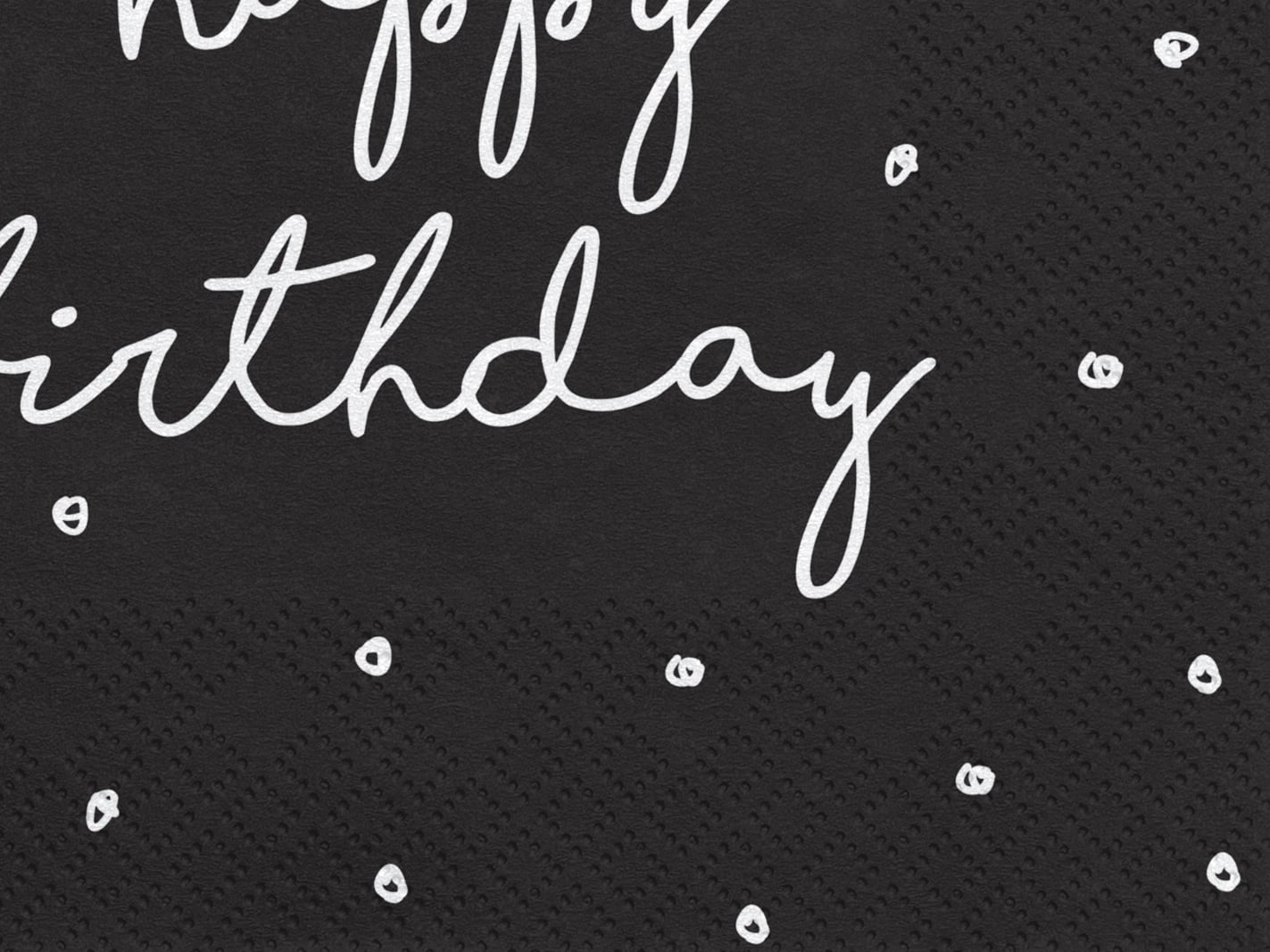 Set 20 servetele Happy Birthday, 33x33cm