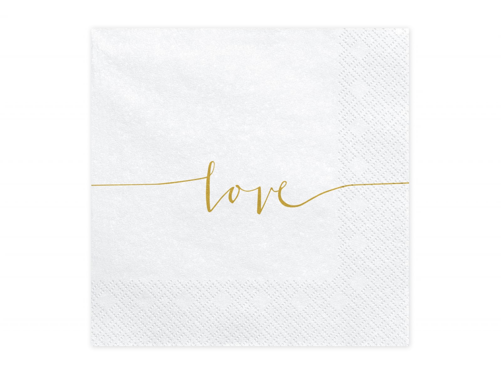Set 20 servetele Love, aurii, 33x33cm