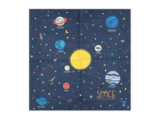 Set 20 servetele Space Party, 33x33cm