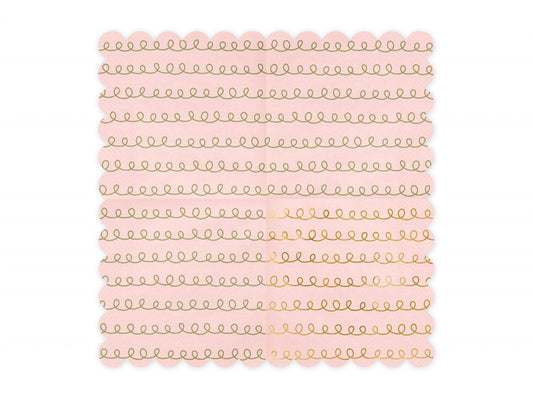 Set 20 servetele roz pudra deschis, 32x32cm