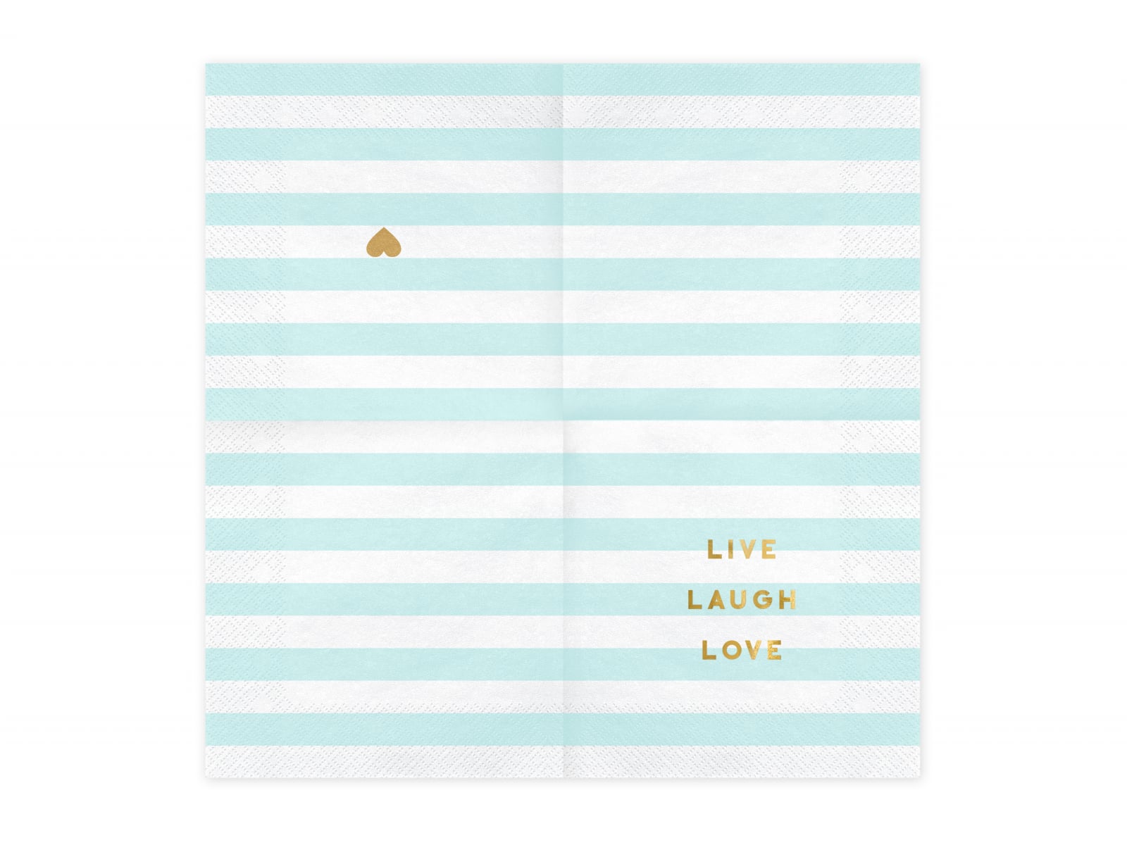 Set 20 servetele Yummy - Live Laugh Love, albastre deschis, 33x33cm