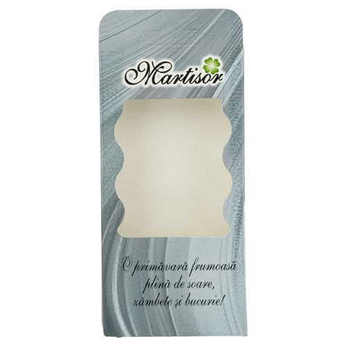 Ambalaje de Carton pentru Martisoare, Klevo, Set 200 Bucati, Cutii Brosa, Model Abstract, Albastru deschis