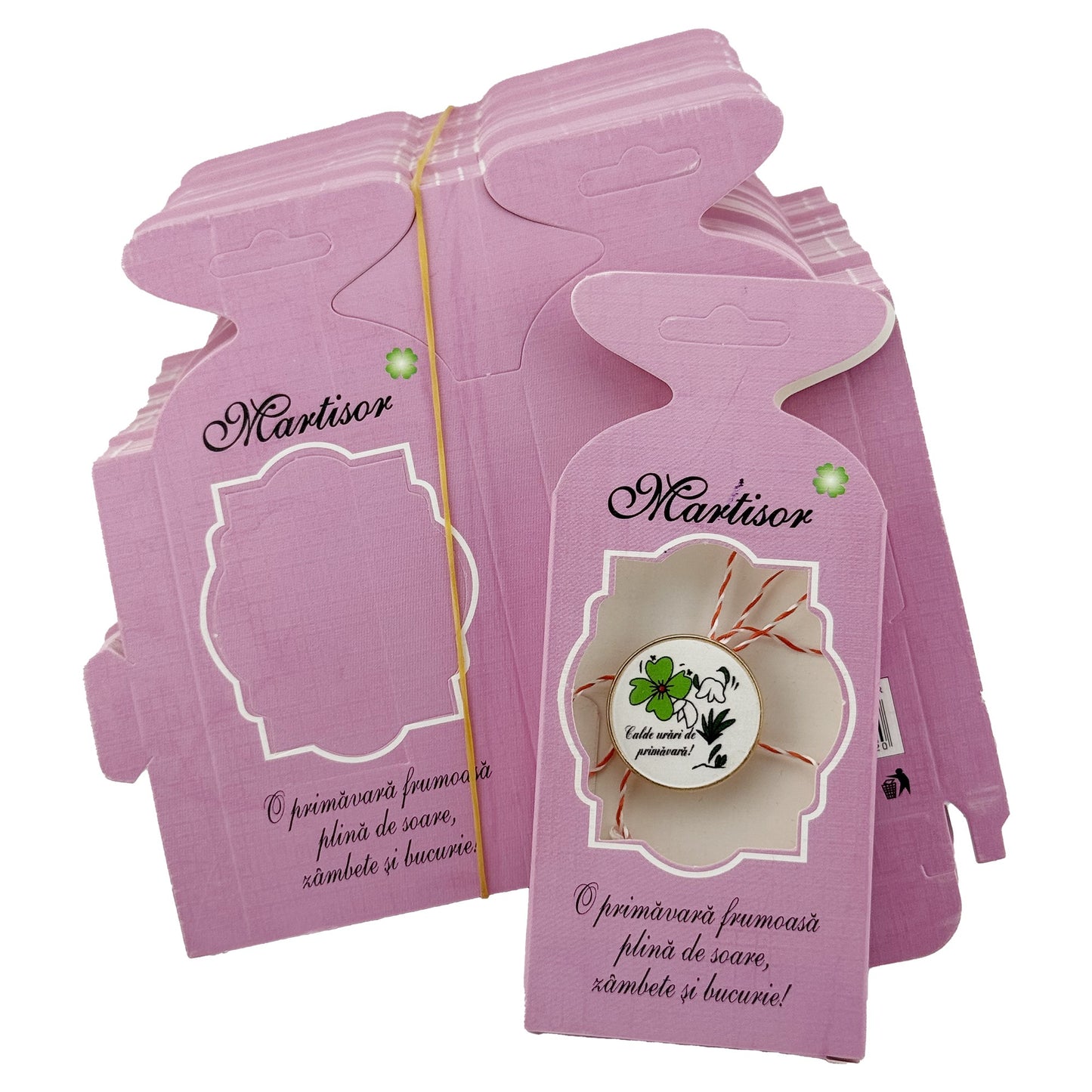 Ambalaje pentru Bratara Martisoare, Klevo, Set 200 Bucati, Cutii Brosa, Model Uniton, Mov