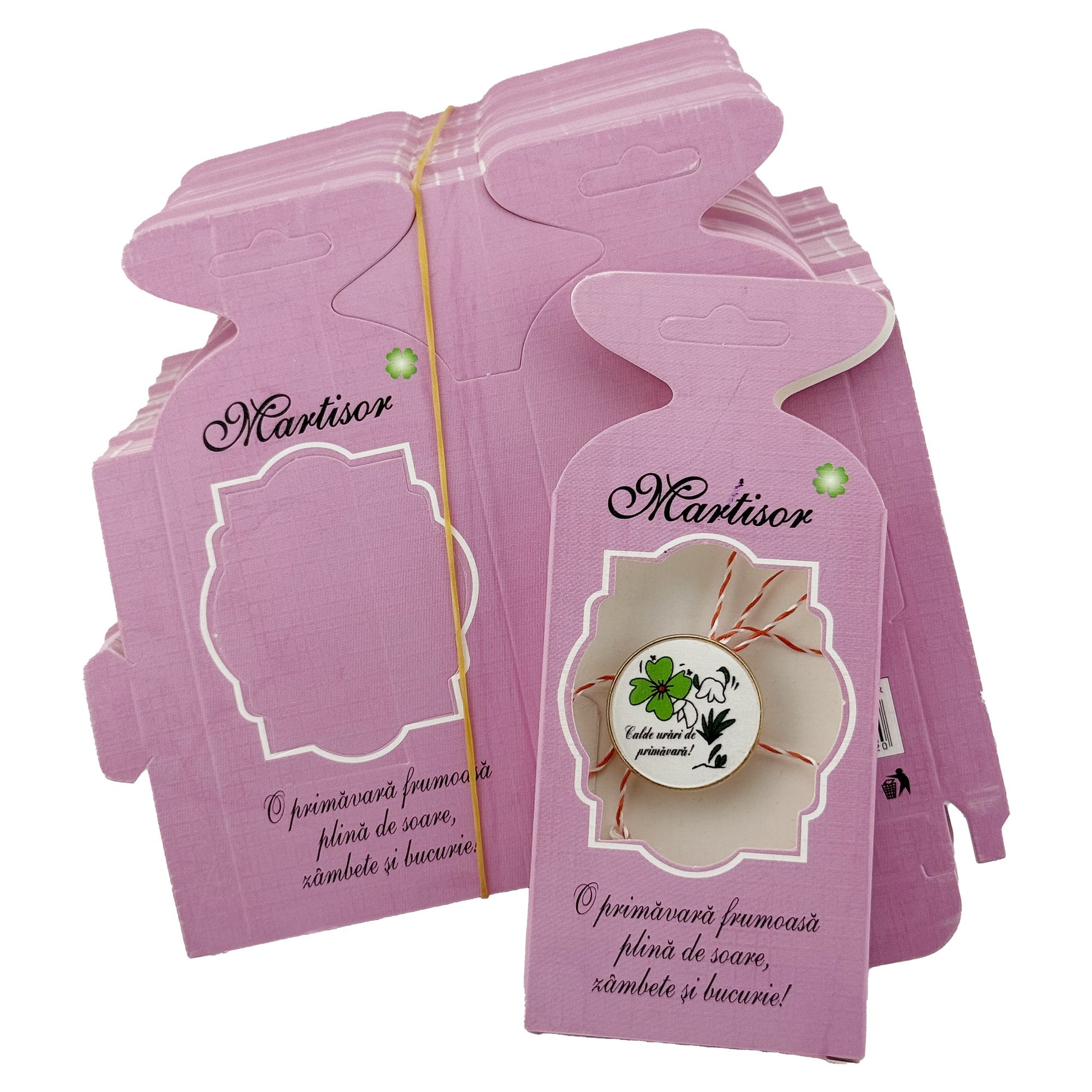 Ambalaje pentru Bratara Martisoare, Klevo, Set 200 Bucati, Cutii Brosa, Model Uniton, Mov