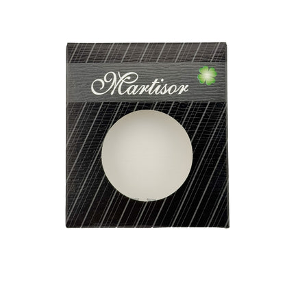 Ambalaje de Carton pentru Martisoare, Klevo, Set 200 Bucati, Cutii pentru Brosa Martisor, Model Negru cu Dungi, 8 x 7 cm,  Decupaj Central Rotund