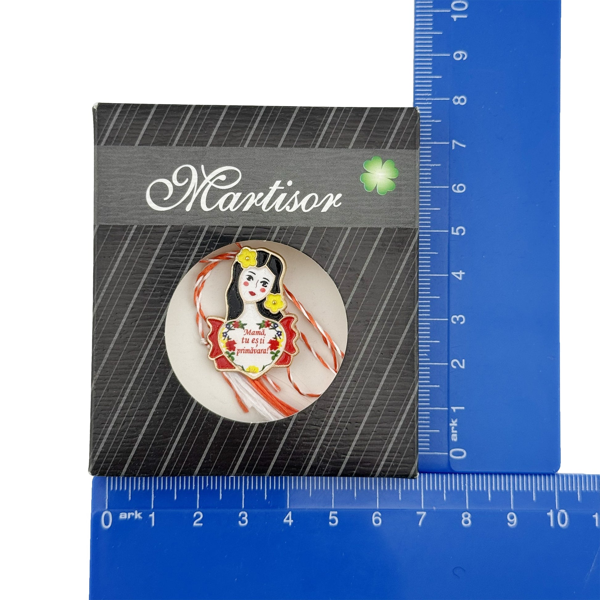 Ambalaje de Carton pentru Martisoare, Klevo, Set 200 Bucati, Cutii pentru Brosa Martisor, Model Negru cu Dungi, 8 x 7 cm,  Decupaj Central Rotund