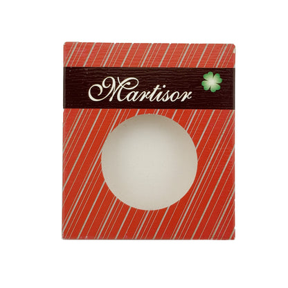 Ambalaje de Carton pentru Martisoare, Klevo, Set 200 Bucati, Cutii pentru Brosa Martisor, Model Rosu, 8 x 7 cm,  Decupaj Central Rotund