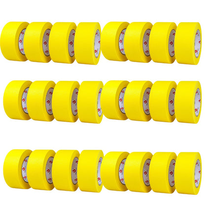 Set 24 Role Banda Adeziva de Mascare, Rezistenta UV, 48mmx50m, Rezistenta, Aderenta, Galbena