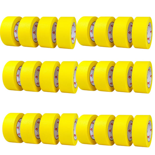 Set 24 Role Banda Adeziva de Mascare, Rezistenta UV, 48mmx50m, Rezistenta, Aderenta, Galbena