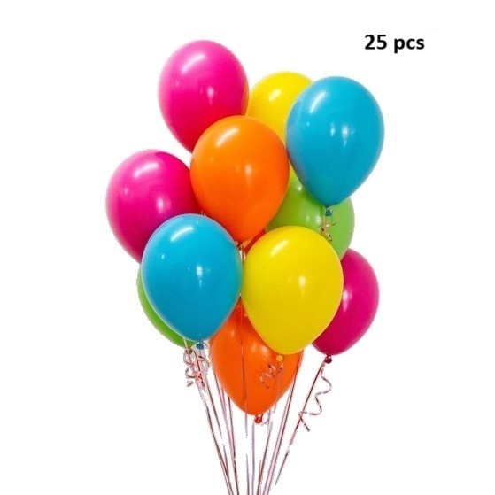 Set 25 Baloane din Latex, Klevo Metalizate, Model Party, 30 cm, Multicolore, 2.8 g