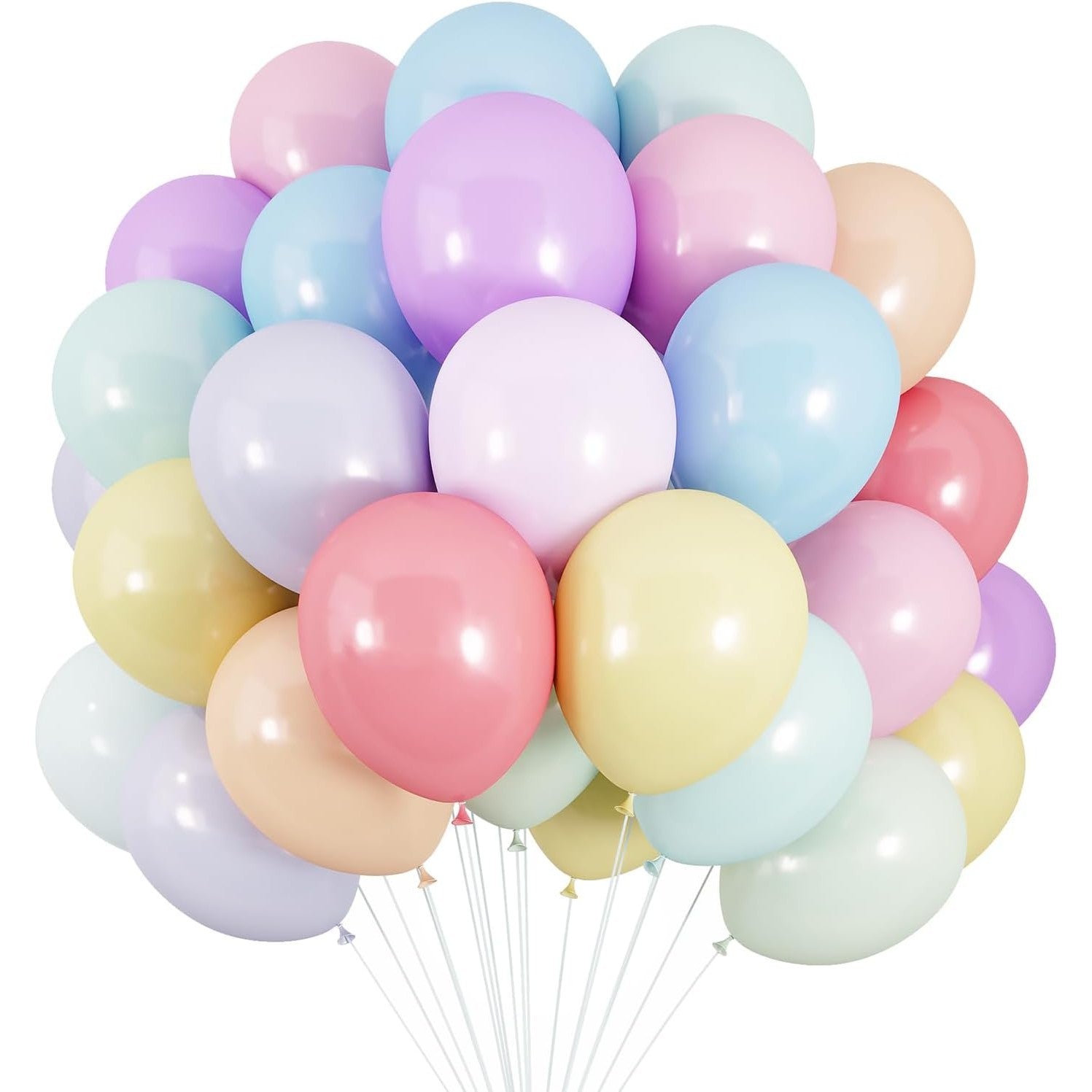 Set 25 Baloane din Latex, Klevo, Model Party, 13 cm, Multicolore, Culori Pale, 1 g