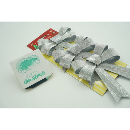 Set 3 fundite pentru brad, Argintii, 10 x 11 cm, din poliester, Klevo