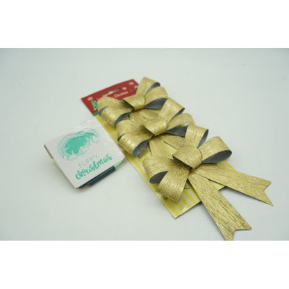 Set 3 fundite pentru brad, Aurii, 10 x 11 cm, din poliester, Klevo
