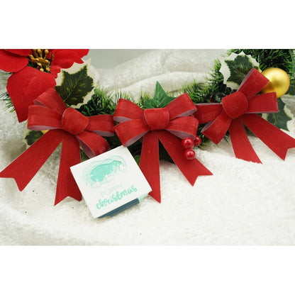 Set 3 fundite pentru brad, Rosii, 10 x 11 cm, din poliester, Klevo