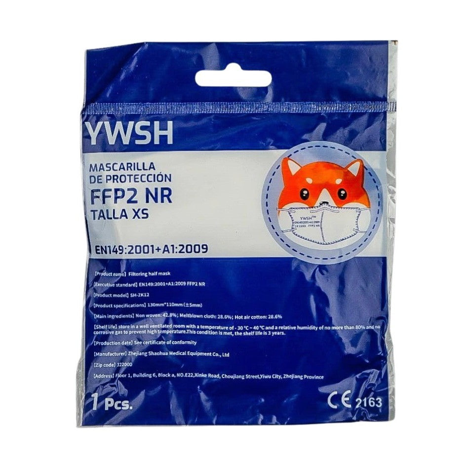 Set 30 bucati Masca de protectie faciala pentru copii, Klevo®️, de unica folosinta, FFP2 CE 2163, 5 straturi, nesterila, ambalaj individual, Copii, Alb