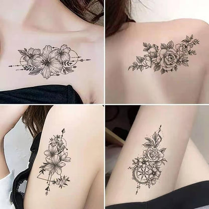Set 30 Tatuaje Temporare, Klevo, pe Baza de Apa, Model 4, Negru