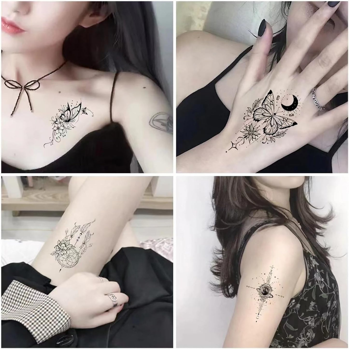 Set 30 Tatuaje Temporare, Klevo, pe Baza de Apa, Model 6, Negru