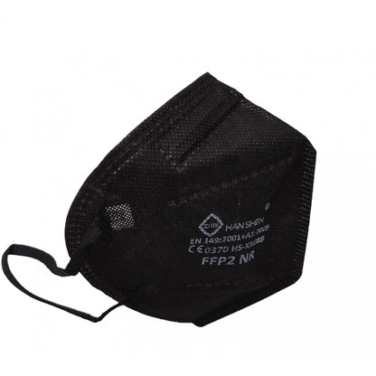 Set 32 bucati Masca de protectie faciala, Klevo, de unica folosinta pentru adulti, FFP2, KN95 CE 0370, 5 straturi, nesterila, ambalaj individual, Negru