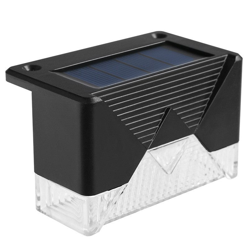 Set 4 Aplice Solare, Klevo, Lumina LED-uri, IP65, din ABS+PC, 8-10 h Iluminare, Baterie 1.2 V 600 mAh, Montare pe Trepte/Borduri, Lumina Alb Cald, 7.9 x 5 cm, Negru
