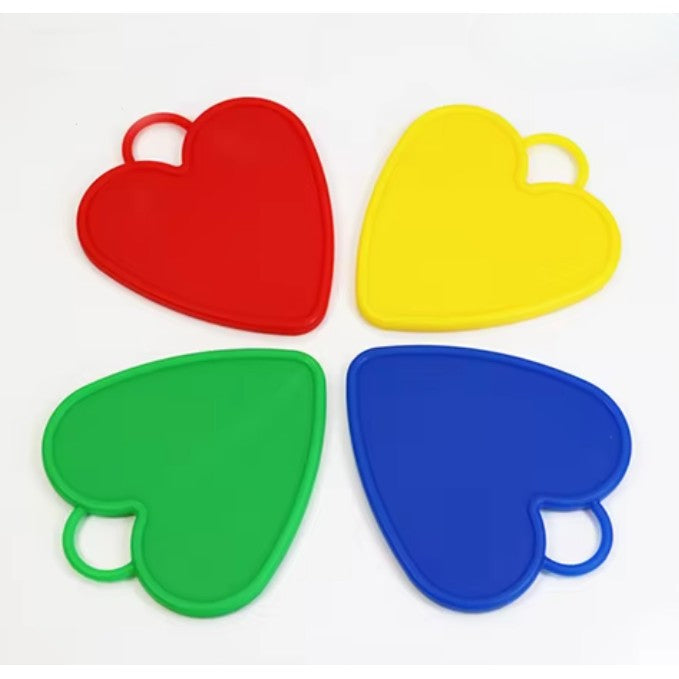 Set 4 Greutati pentru Baloanele cu Heliu, Klevo, 32 grame, 8 grame Fiecare, Plastic, Forma Inima, Multicolor