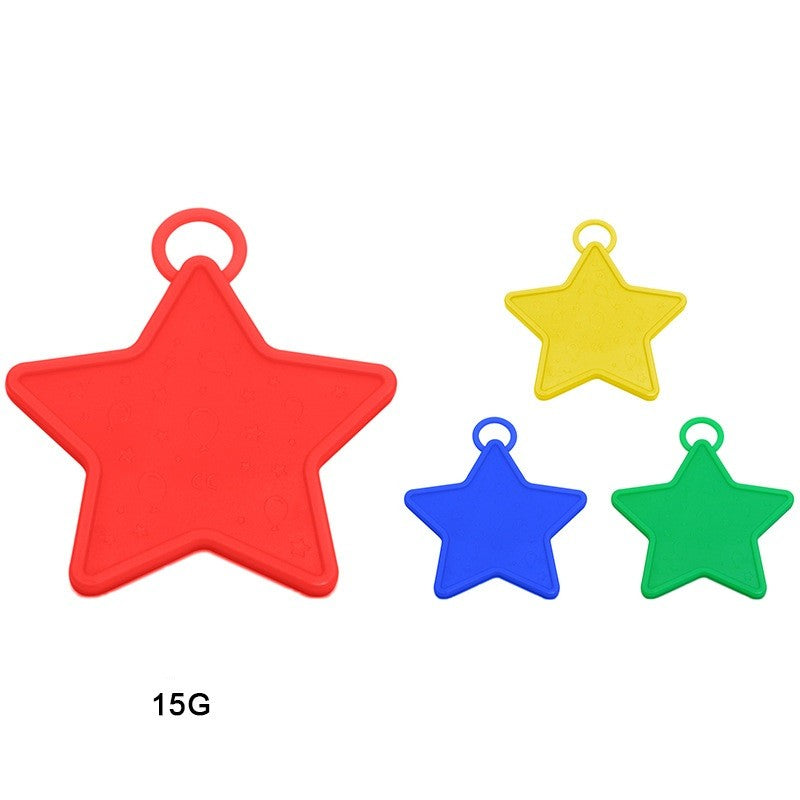 Set 4 Greutati pentru Baloanele cu Heliu, Klevo, 60 grame, 15 grame fiecare, Plastic, Forma Stelute, Multicolor