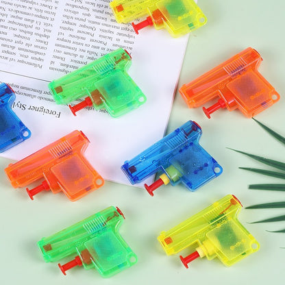 Set 4 Mini Pistoale cu ​​Apa, Klevo, Jucarii de Vara, pentru Copii, 4 Culori Transparente Random