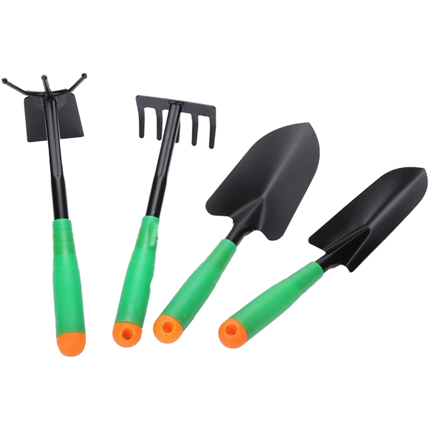 Set 4 Unelte de Gradina Klevo, pentru Plantare Prelucrare Sol si Ingrijire Plante, Material PVC si cardboard, 31.5 x 8.5 cm, verde