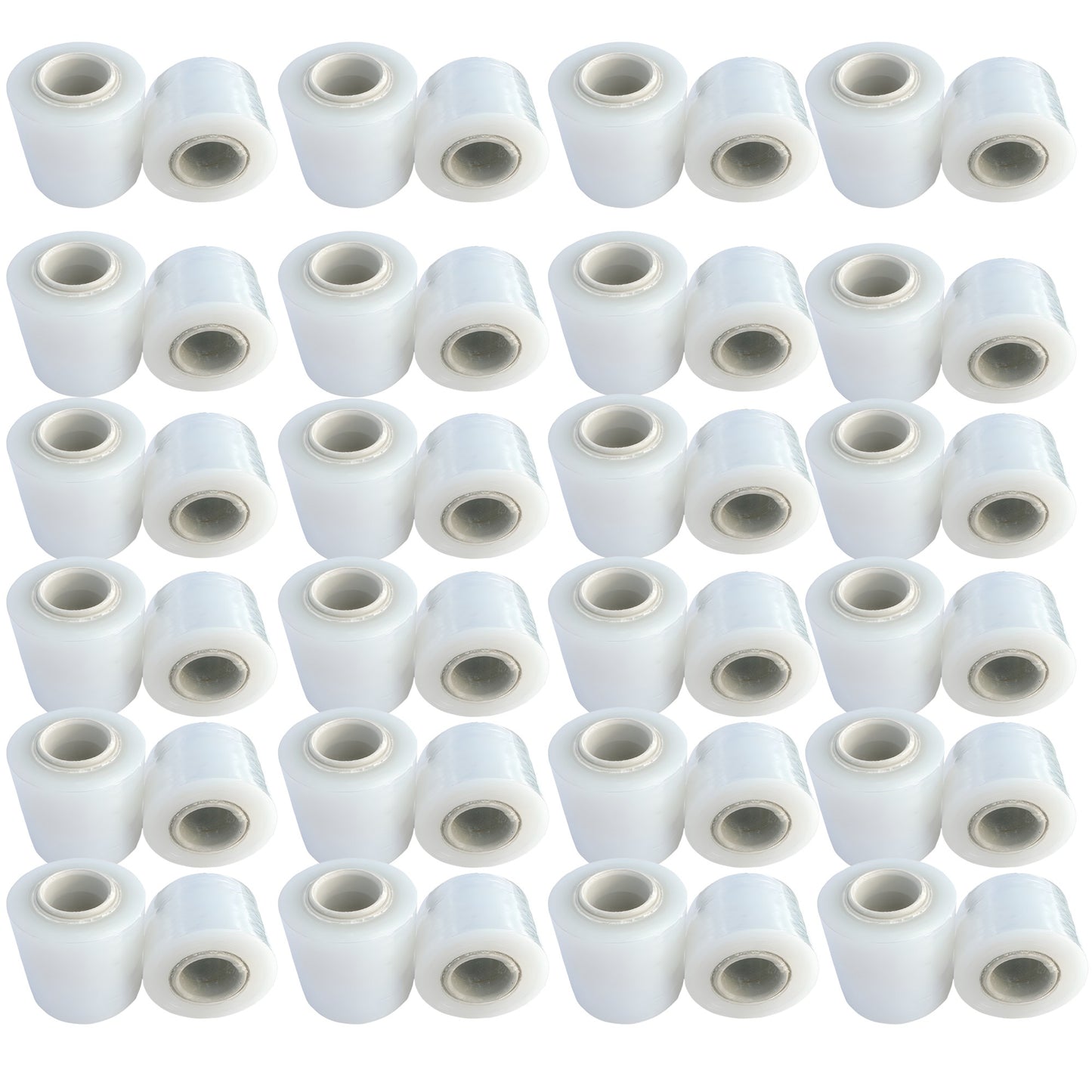 Set 48 Mini Role Folie Stretch Manual, 12.5 cm, 0.38 kg, pentru Ambalat si Impachetat, Transparent