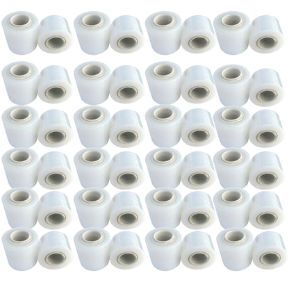 Set 48 Mini Role Folie Stretch Manual, 12.5 cm, 0.38 kg, pentru Ambalat si Impachetat, Transparent