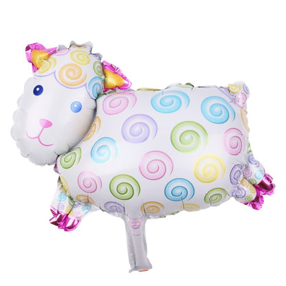 Set 5 Baloane Folie Metalizata, Klevo, Figurine Animale Domestice, 30 cm, Ambalaj Individual, Pai inclus, Umflare cu Aer sau Heliu, Multicolor