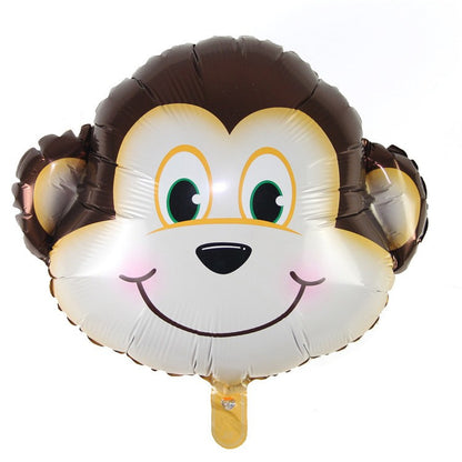 Set 5 Baloane Folie Metalizata, Klevo, Figurine Animale Salbatice, 30 cm, Ambalaj Individual, Pai inclus, Umflare cu Aer sau Heliu, Multicolor