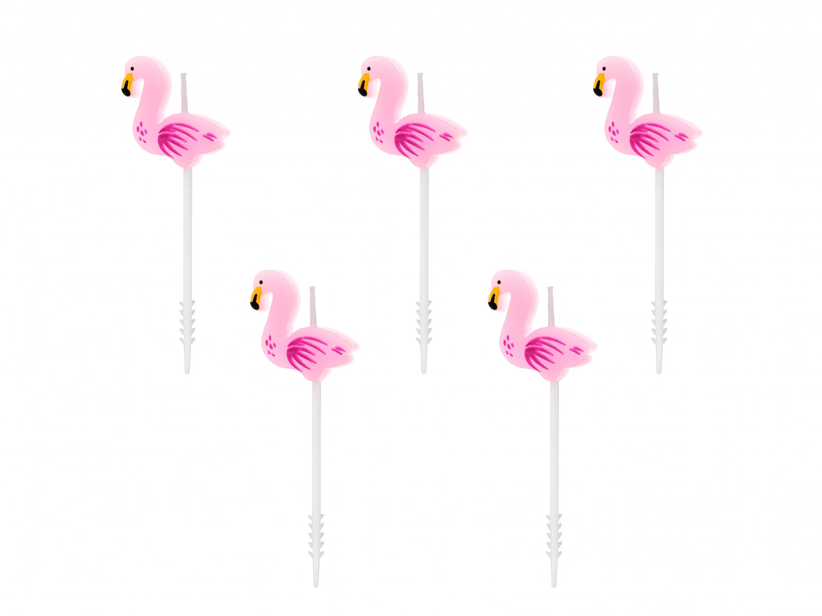 Set 5 Lumânări tort Flamingo, 3cm